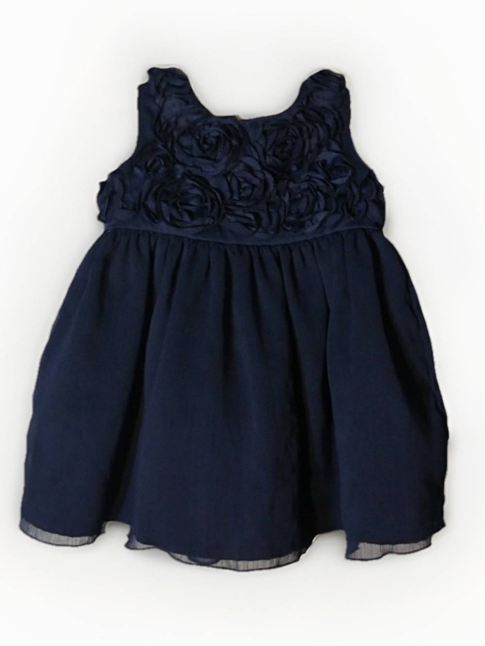 Girls Dark Navy Rosette Party Dress Carters